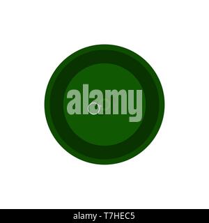 Military mine vector icon tank war army weapon anti-tank. Illustration gun background bomb explosion isolated danger Stock Vector