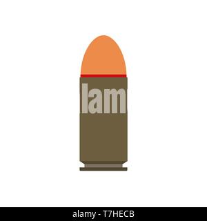 Bullet vector gun isolated military illustration holes metal. War weapon caliber shot background ammunition Stock Vector