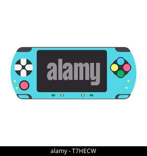 Game console video gaming vector icon controller. Technology joystick computer flat games play illustration Stock Vector