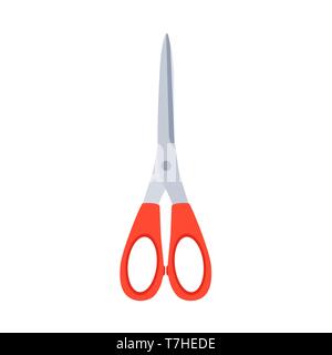 Scissors vector kitchen illustration icon household isolated symbol tool equipment design. Sign work cut black object silhouette Stock Vector