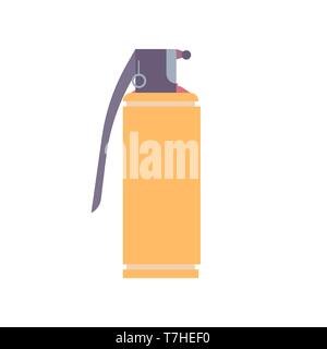 Grenade vector bomb icon flash explosion illustration bang war explosive isolated. Danger weapon explode boon fire smoke Stock Vector