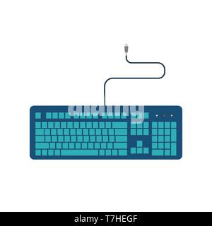 Simple flat keyboard vector illustration design isolated on white background icon Stock Vector