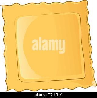 Ravioli pasta icon. Cartoon of ravioli pasta vector icon for web design isolated on white background Stock Vector