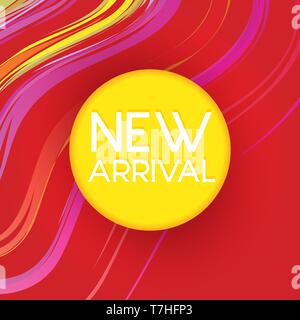 New arrival illustration special symbol. Flat offer web vector advertisement discount fashion banner. Graphic style sale tag season product badge. Lab Stock Vector