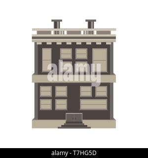 Home house vintage vector retro illustration old cartoon background design estate Stock Vector