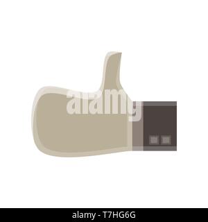 Up icon thumbs like finger vector hand ok symbol sign yes success good Stock Vector