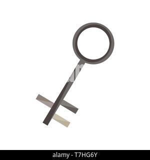 Protection keys house access line secure safety black secret close web shape simple Stock Vector