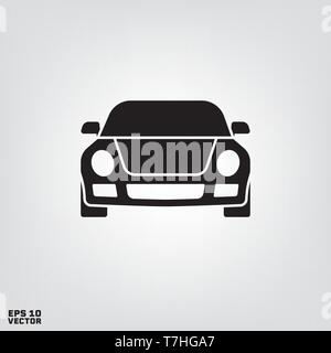 sports car front view silhouette vector illustration Stock Vector
