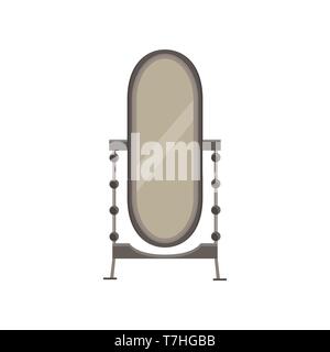 Mirror floor interior room background design vector isolated illustration Stock Vector