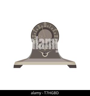 Clock time retro alarm vector watch background vintage old hour timer minute concept design Stock Vector