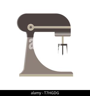 Mixer food kitchen blender white vector isolated stand electric icon chef cook home interior illustration Stock Vector
