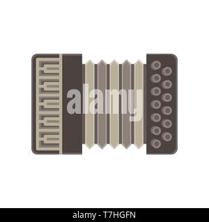 Accordion vector isolated music icon illustration classic musical instrument classical Stock Vector