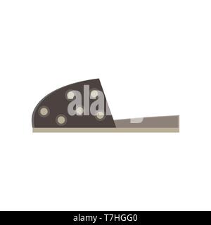 Slippers home flat icon vector cartoon isolated classic decor design element fashion flops flip Stock Vector