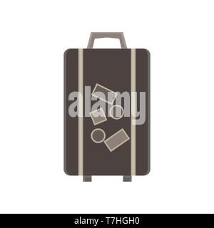 Travel bag vector suitcase illustration luggage trip  tourism concept design background vacation object Stock Vector