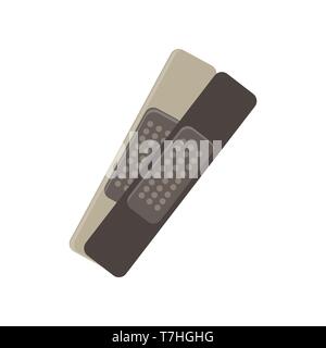 Bandage plaster aid vector first icon isolated care design fix heal element recovery sign shape Stock Vector