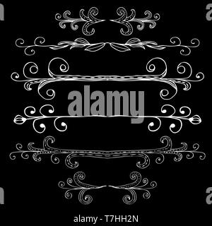 Hand-drawn elements and monograms for design and decorate. Vector Stock Vector