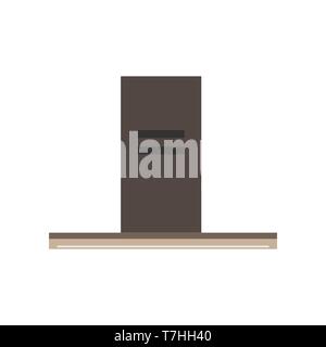 Kitchen hood air extractor filter symbol. Flat icon ventilation isolated white Stock Vector
