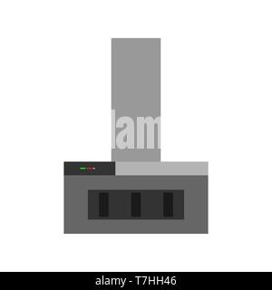 Kitchen hood air extractor filter symbol. Flat icon ventilation isolated white Stock Vector