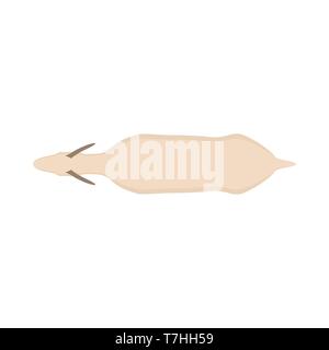 Goat top view agriculture wild farming animal vector. Silhouette flat mammal shape Stock Vector