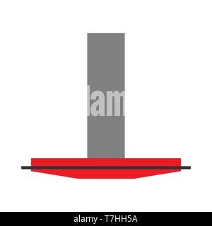 Kitchen hood air extractor filter symbol. Flat icon ventilation isolated white Stock Vector