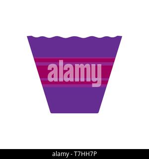 Flower pot gardening art vector icon. Isolated white decor home silhouette ceramic simple Stock Vector