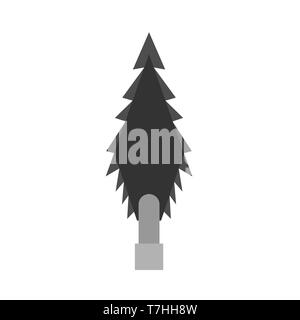 Arowhead bow flat vector shape element archery. Tribal weapon icon retro Stock Vector