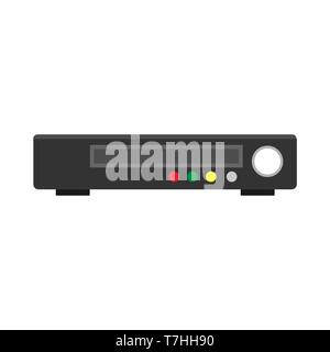 Audio player system equipment vector icon. Stereo studio device electronic music sign. Portable recorder Stock Vector