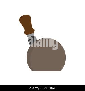 Knife holder blade wooden icon vector. Cutlery holes vintage utensil equipment Stock Vector
