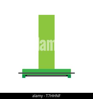 Kitchen hood air extractor filter symbol. Flat icon ventilation isolated simple equipment white Stock Vector