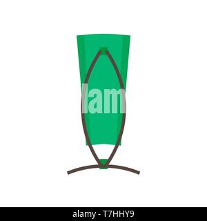 Street bin green vector side view icon. Disposal ecology junk refuse concept. Industry trash garbage Stock Vector