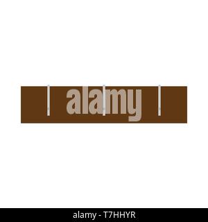 Coat hooks object casual wooden wall housekeeping hanger vector icon. Shape rack clothes wardrobe cloakroom Stock Vector