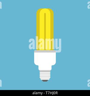 Light bulb lamp idea decoration vector icon concept. Glow energy illuminated creative sign yellow bright. Technology equipment Stock Vector