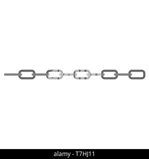 Chain fabric element vintage strap vector icon. Frame object shape stripe supply connection technology flat Stock Vector