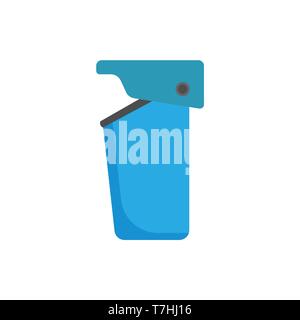 Trash can bin ecology environmental object vector. Reuse urban garbage icon recycle Stock Vector