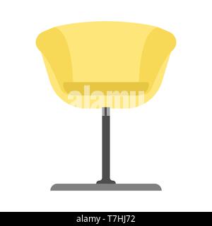 Bar chair style decoration symbol element vector icon. Restaurant high stool interior furniture room illustration Stock Vector