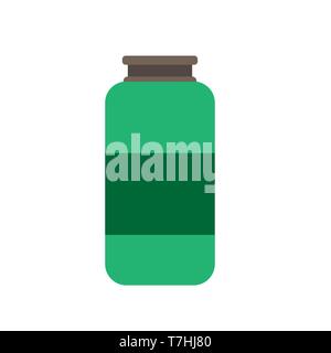 Kitchen pot cooking handle object. House vector pan culinary household kitchenware utensil flat icon Stock Vector