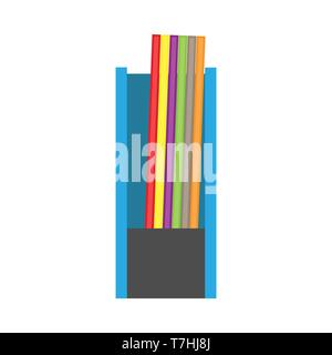 File holder binder design vector flat icon. Archive sheet stationary data paperwork Stock Vector