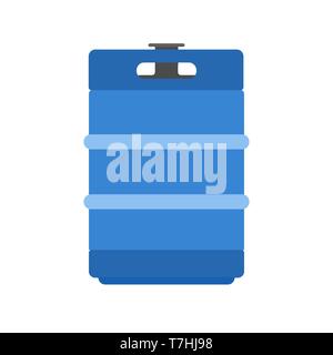Beer cask barrel alcohol brewery vector icon. Beverage bar drink design pub keg. Container flat circle cellar object Stock Vector