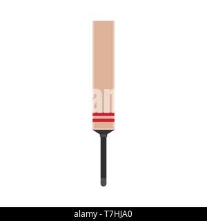Cricket bat play field outdoor professional vector icon fun. Champion mania silhouette flat cartoon india sport club team Stock Vector