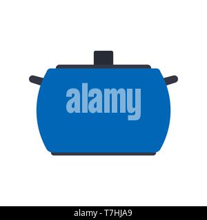 Cookware home symbol cuisine interior. Handle chef culinary dishware tool vector flat icon Stock Vector