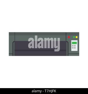 Printer office machine vector icon device design. Graphic digital ink job business pictogram simple flat electronic Stock Vector