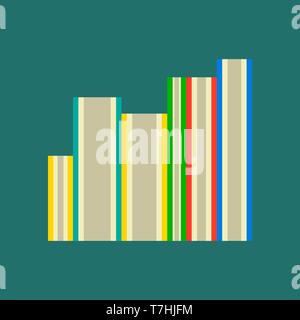 Book study vector library reading education. Literature icon isolated white side view university Stock Vector