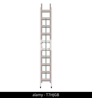 Ladder vector flat equipment tool icon step. Development repair simple worker construction climb.  High stepladder Stock Vector