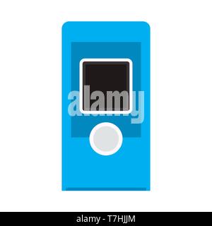 Intercom system design button bell device vector icon. Surveillance wireless display panel. Remote control door Stock Vector