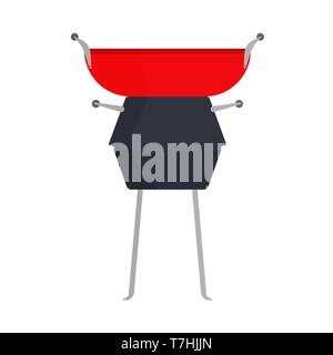 BBQ grill food party vector icon sign. Barbecue meat steak summer picnic. Vintage black kitchen cooking outdoor Stock Vector