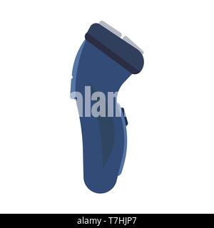 Electric shaving razor sharp equipment flat removal tool. Men body element personal cutter. Vector icon grooming shaver Stock Vector