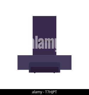 Kitchen hood air extractor filter symbol. Flat icon ventilation isolated white Stock Vector