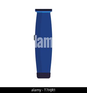 Barber trimmer care face hairstyle work. Blade trim hand shop machine salon haircut razor shave vector icon grooming tool Stock Vector