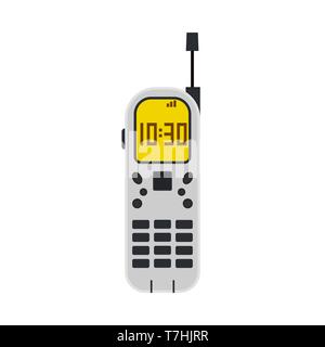 Cell phone technology screen flat symbol vector icon. Business telephone device blank gadget flat concept Stock Vector