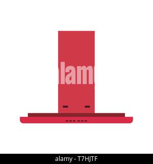 Kitchen hood air extractor filter symbol. Flat icon ventilation isolated simple equipment white Stock Vector